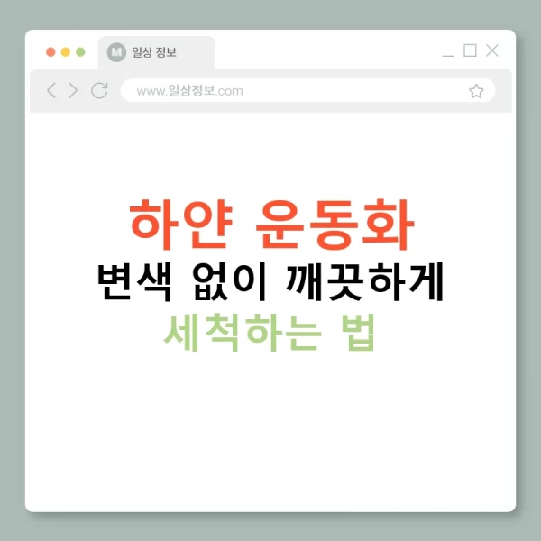 하얀 운동화 변색 없이 깨끗하게 세척하는 법