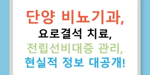 단양 비뇨기과, 요로결석 치료, 전립선비대증 관리, 현실적 정보 대공개!