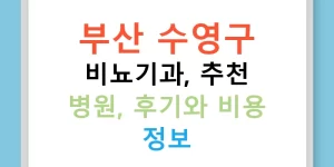 부산 수영구 비뇨기과, 추천 병원, 후기와 비용 정보