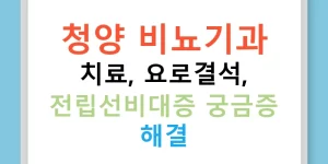 청양 비뇨기과 치료, 요로결석, 전립선비대증 궁금증 해결